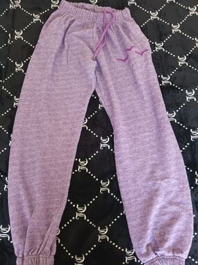 Purple Pull-On Sweatpants with Drawstring